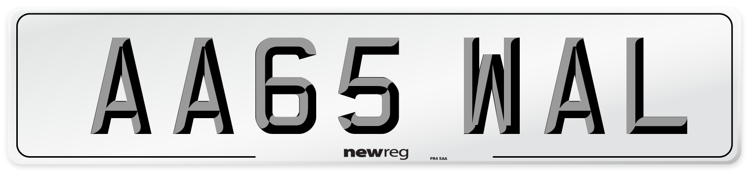AA65 WAL Number Plate from New Reg